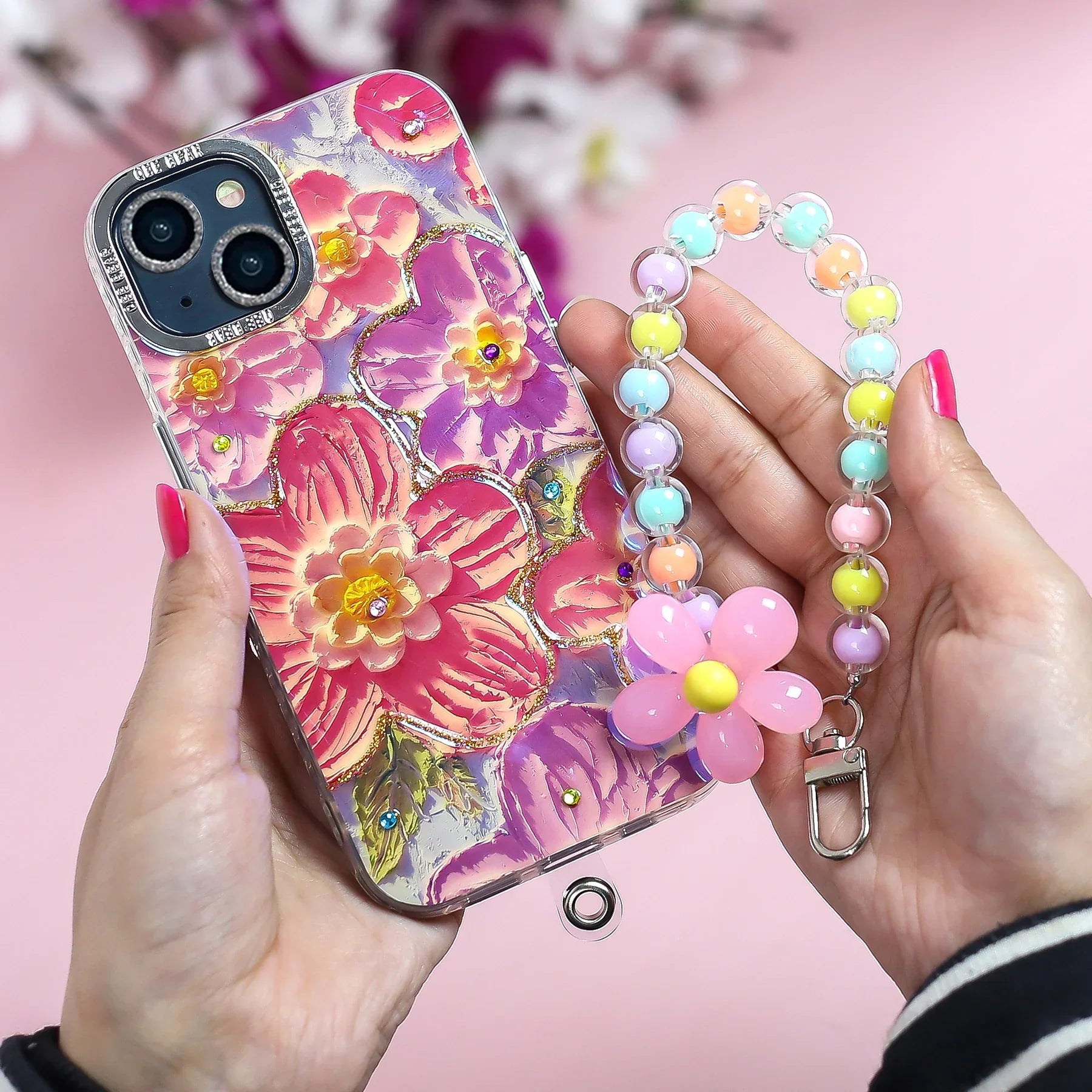 Rhinestone Petalique Phone Case