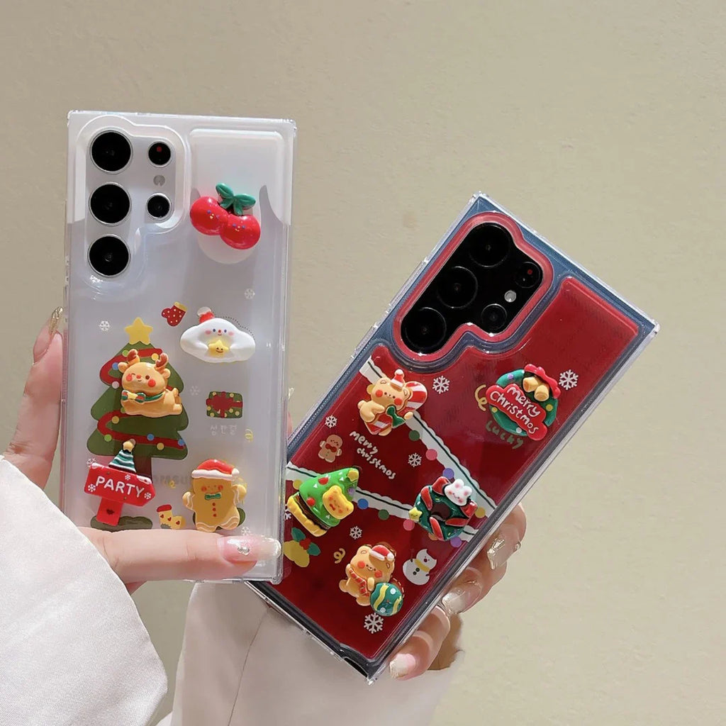 3D Merry Glow Cartoon Bliss Case - Samsung