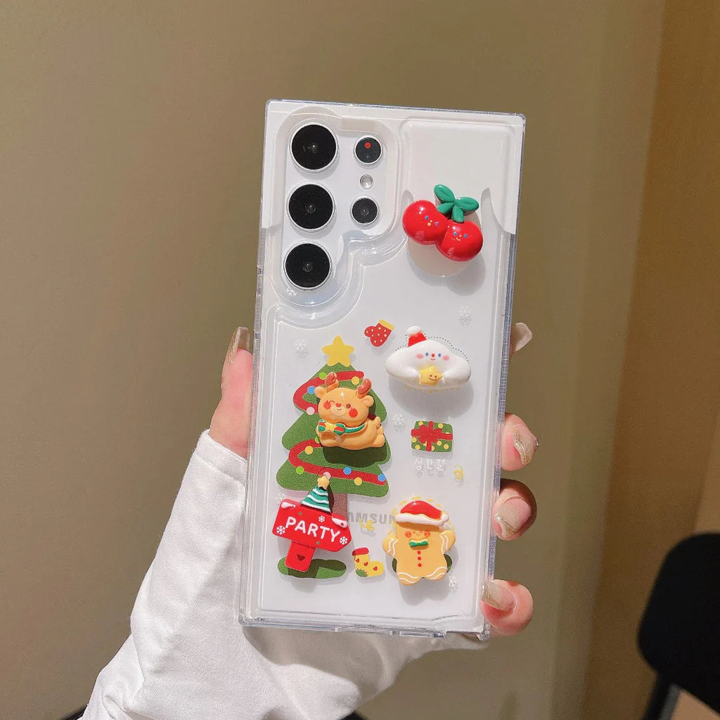 3D Merry Glow Cartoon Bliss Case - Samsung